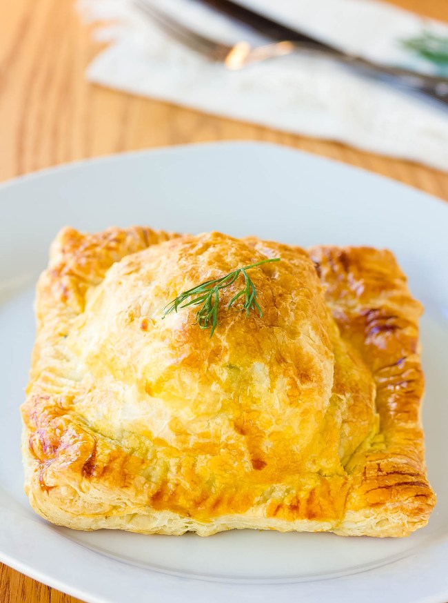 Perfect Coulibiac of Salmon Recipe wrapped in puff pastry