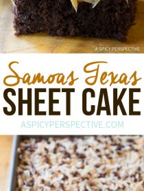 Amazing Samoas Texas Sheet Cake Recipe