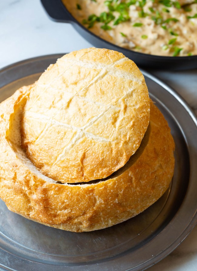 Great bread bowl to hold the dip