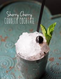 Sherry Cherry Cobbler #Cocktail - AKA the Sherry Cobbler!