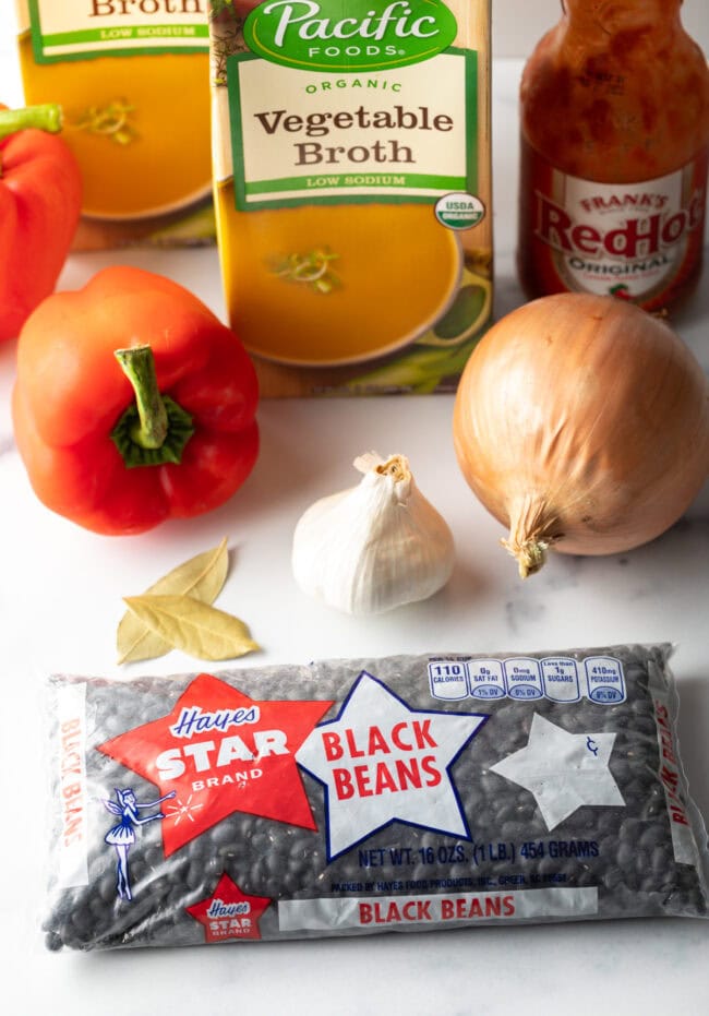 ingredients for black bean soup crock pot 