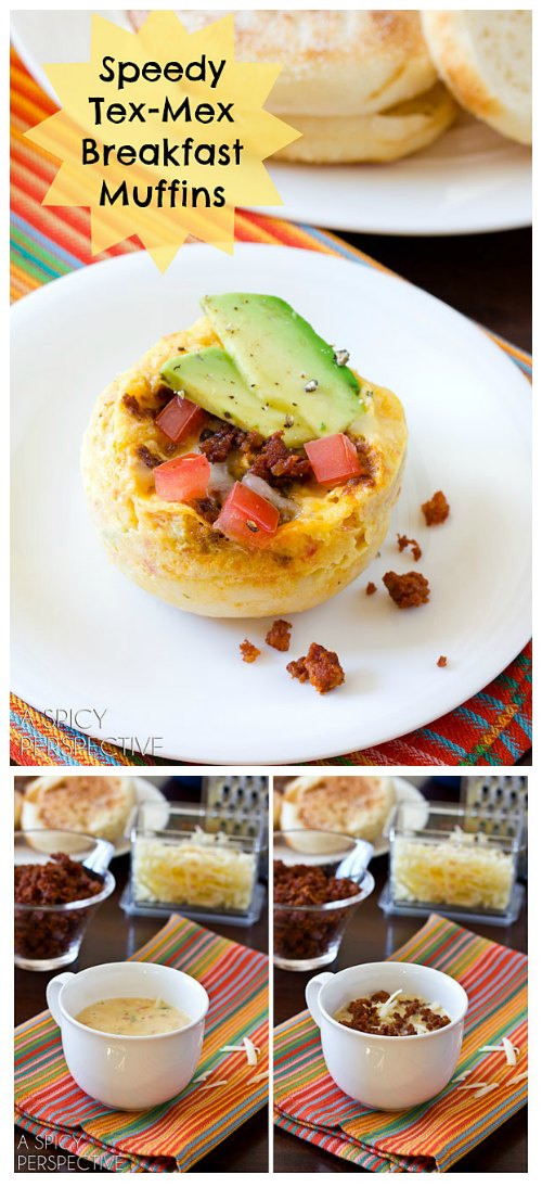 Healthy Tex Mex Breakfast Muffins (Egg Muffin!) #breakfast