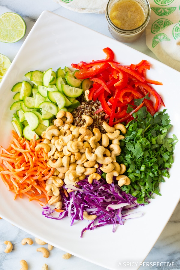 Crunchy Healthy Thai Quinoa Salad Recipe