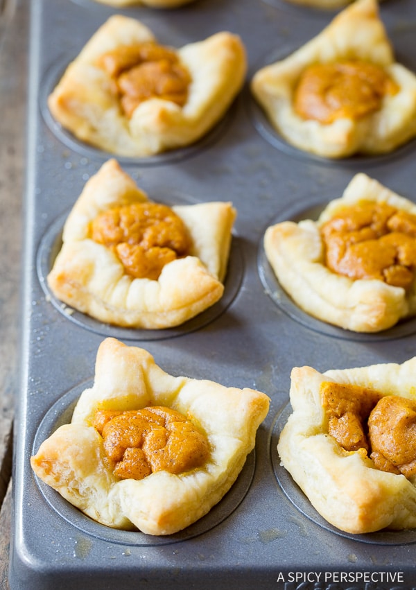 The Best Mini Pumpkin Pies on ASpicyPerspective.com! True love after one bite!!