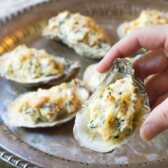 Three-Cheese Baked Oysters Recipe (In The Shell!) #ASpicyPerspective #holiday #newyears #christmas