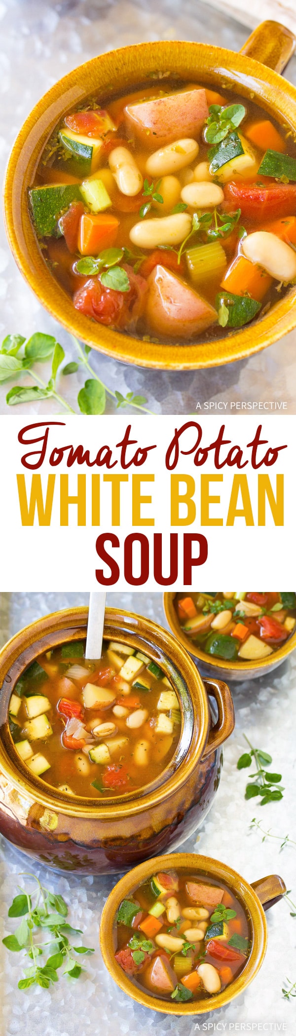Healthy Tomato Potato White Bean Soup Recipe